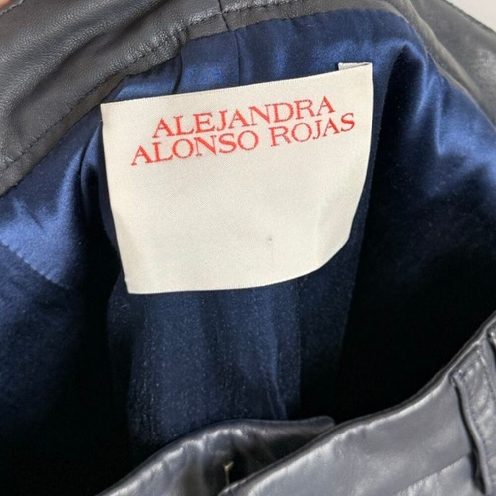 Alejandra Alonso Rojas Lamb Leather Silk Lining Pants Size 2 - Picture 3 of 8